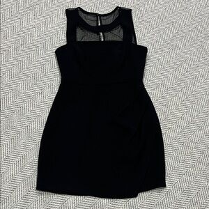 BCBGeneration Dress Womens 4
Black Sheath Cutout Choker Front
Mesh Back Zip Up